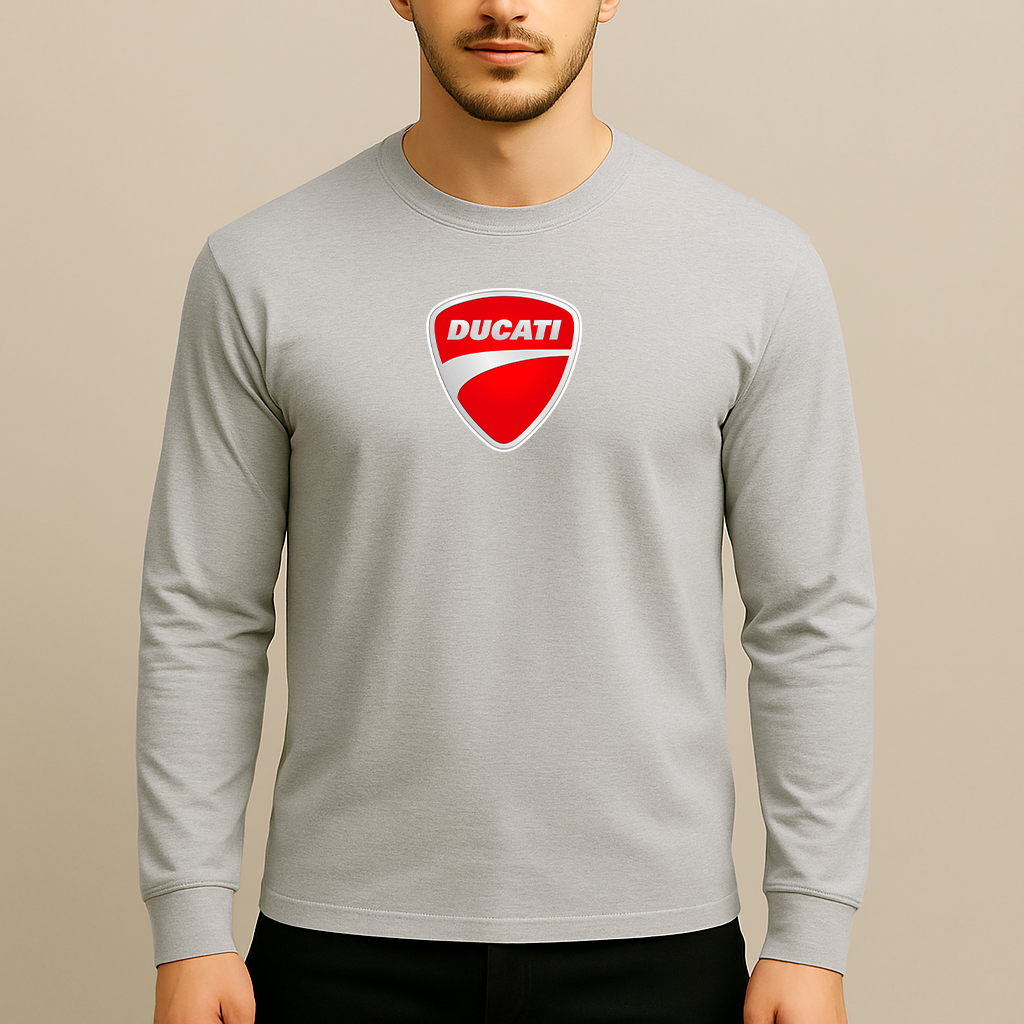 Men’s Ducati Motorcycle Long Sleeve T-Shirt